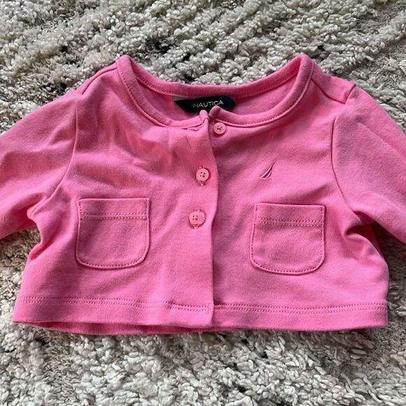 Pink Nautica 6-9 Month baby sweater - Picture 1 of 5